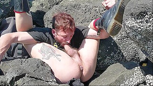 Rock Beach Public Selfsuck Part 2 amateur Porn